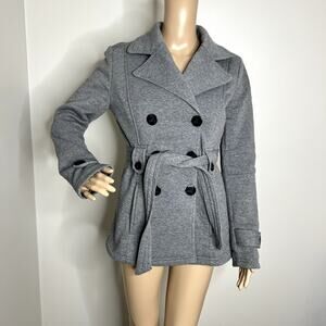 JouJou Gray Button Peacoat Jacket